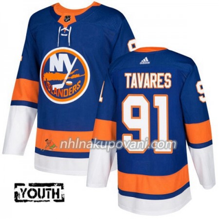 New York Islanders Dresy John Tavares 91 Adidas 2017-2018 Modrá Authentic - Dětské New York Islanders Dresy John Tavares 91 Adidas 2017-2018 Modrá Authentic - Dětské